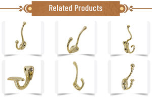 Bulk Distributor Selling Excellent Quality Solid Brass 105gm Weight Wall Mounted 1 Hook Modern Aurelian Hat Coat Hook Coat - Product Image 3