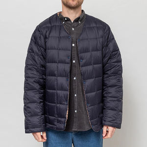 Chaqueta de Trabajo Reversible para Hombre, 100% Algodón, Cuello Alto de Doble Cara, Chaqueta Utilitaria, Estilo Informal de Lino para Otoño - Product Image 2