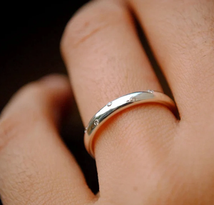 10K Gold Lab Grown Diamond Wedding Band Lab Diamond Jewelry Five Mans Diamond Band Compromiso Apilamiento Eternity Ring Band - Product Image 1