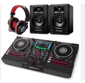 Controlador de DJ Numark Mixstream Pro+ Original y Par de Monitores de Estudio M-AUDIO BX3 con Auriculares para Grabación en Estudio - Product Image 1