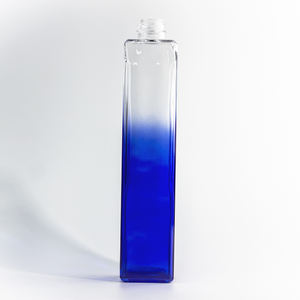 <span class=keywords><strong>Botella</strong></span> de vidrio para bebidas alcohólicas, <span class=keywords><strong>botella</strong></span> <span class=keywords><strong>larga</strong></span> de vidrio con estampado de pantalla <span class=keywords><strong>azul</strong></span> y blanca - Product Image 5