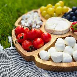 Plateau à fromage en bois d'acacia naturel sculpté à la main en forme d'arc avec LOGO personnalisé Plateau de service pour collations Plateau de table Miel plus profond - Product Image 3