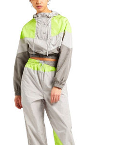 Ensemble de survêtement d'hiver unisexe sur mesure à capuche 2 pièces, coupe-vent à manches longues, nylon réfléchissant imprimé, grande taille - Product Image 3