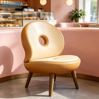 Fauteuil d'appoint en FRP en forme de donut mignon pour la décoration intérieure des salles d'enfants de maternelle, des crèches et des villas résidentielles