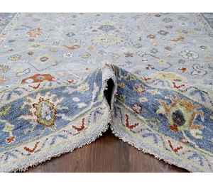 Alfombras y conjuntos Oushak anudados a mano de lana suave cromada de 9 'x 16' personalizables Patrón abstracto Tamaño personalizado Opciones de color disponibles - Product Image 2