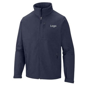Veste Softshell en toile enduite pour homme 2026, imperméable, fermeture éclair intégrale, 100% polyester, col montant, vêtement décontracté d'hiver - Product Image 1