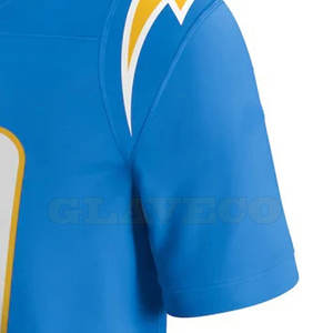 Camiseta de Fútbol Americano de Manga Corta, Talla Grande, Transpirable, de Alta Calidad, 100% Poliéster, Colores Personalizados, Servicio OEM, Venta al Por Mayor - Product Image 5