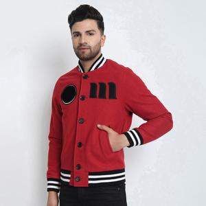 Venta al por mayor mejor de los hombres de lana personalizada chaqueta de béisbol Varsity abrigo largo de cuello alto transpirable a prueba de viento High Street Premium - Product Image 5