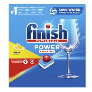 Pastillas para Lavavajillas Finish Lemon Sparkle Powerball Power Essential, Paquete de 50 - Product Image 6