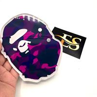 Tuile à cils en acrylique violette Bape, impression de logo personnalisée, vente en gros, tuile à cils durable avec aimants, service OEM