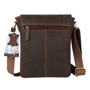 Wholesale Large Capacity Custom PU <b>Leather</b> Crossbody Sling <b>Bags</b> for <b>Men</b> Waterproof Daily Travel & Business Use Zipper Closure - Product Image 5