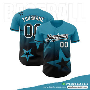 เสื้อเบสบอลผู้ชายคอวีติดกระดุมเต็มตัว พิมพ์ลายแบบซับลิเมชั่นสั่งทำโดยตรงจากโรงงาน DEESHA ผลิตจากโพลีเอสเตอร์ 100% ป้องกันรังสียูวี - Product Image 5