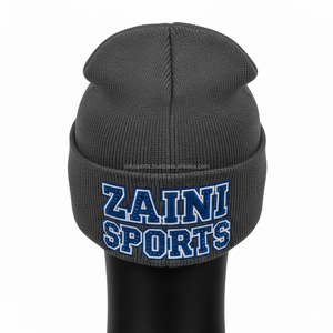 Gorro de invierno para mujer, gorro de punto de costilla acrílica gruesa GSM 280, gorro con logotipo personalizado bordado en 3D suave y cálido, gorro de gorro Jacquard - Product Image 2