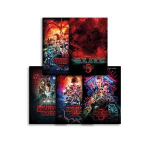 Ensemble de 5 affiches de style moderne Stranger Things, 5 décorations murales uniques des 5 saisons, en papier - Product Image 1