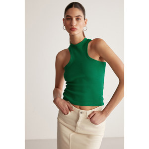 Blusa Ajustada de Tela Elástica con Cuello Halter para Mujer ETHIQUET JASMIN - Product Image 1