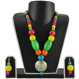 Collar de resina estilo ángel hecho a mano para niñas, colección única de la India para bodas y fiestas, joyería de resina para mujer - Product Image 3
