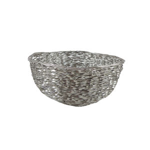 Cuenco redondo de metal para servir, cuencos de hierro de Color níquel plateado para cocina y mesa, personalizado, hecho a mano a granel - Product Image 1