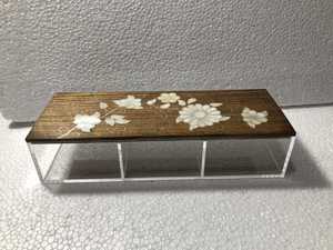 Luxury Acrylic MOP Inlay Gift <b>Box</b> with <b>Wooden</b> <b>Lid</b> Elegant Chocolate & Sweets Storage for Wedding and Home Decor - Product Image 3