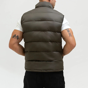 Offre spéciale Streetwear à capuche hiver uni marron épais doublure GSM veste bouffante broderie personnalisée imperméable réversible - Product Image 5