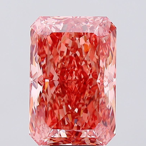 3,00 CT Fancy Vivid Pink Color Alargado Forma radiante Lab Grown Diamond Lab Creado Pink Diamond - Product Image 5