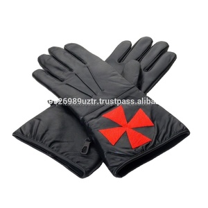 ถุงมือหนังปักลายอัศวินเทมพลาร์สำหรับกีฬากลางแจ้งใช้ได้ทุกวันใช้ได้ทั้งสี่ฤดู - Product Image 4