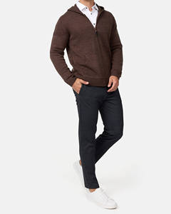 Sudadera con Capucha para Hombre, Informal, Corte Regular, Color Gris Sólido, Bordada, Personalizable, de Alta Calidad, Estilo Urbano Otoñal, Tejida a Crochet, 100% Algodón - Product Image 6