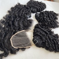 Vente chaude vague naturelle birmane cheveux bouclés armure et pour suisse HD fermeture frontale pour perruques et extensions de cheveux