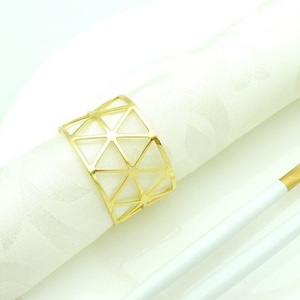 Feuille Design Métal Serviette Anneaux De Luxe Mariage Fête De Noël Table Accessoire Cuisine Accessoires Papier Serviette Anneau - Product Image 4