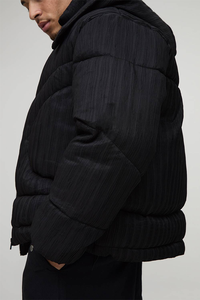 Chaqueta de Plumón para Hombre, Diseño ODM, Doble Cara, Súper Gruesa, Negra Brillante, Plegable, con Múltiples Bolsillos Laterales, Ropa Práctica y Abrigada para Invierno - Product Image 5