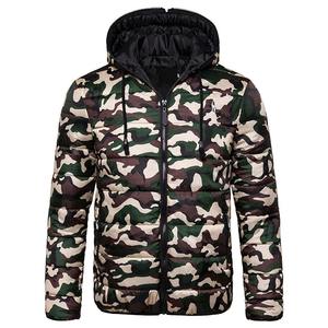 High Quality OEM Custom Embroidered Men's <b>Winter</b> <b>Coats</b> <b>Hooded</b> Quilted Padded Puffer Jacket Front Logo - Product Image 1