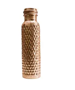 Bottiglia di rame indiano migliore esigente vendita fatta a mano fornitore di fabbricazione di puro diamante rame tappo di alta qualità