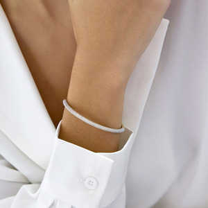 Bracciale a Nuvola Impilabile LUCKYJIU Personalizzato, Placcato Oro 18k, Impermeabile, Antiossidante, Ipoallergenico, con Zirconi Cubici per <span class=keywords><strong>Donna</strong></span> - Product Image 2