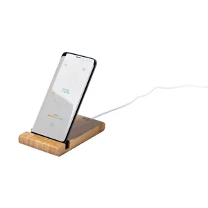 Caricabatterie Wireless in Bambù Restix, Power Bank Ecologico Promozionale per Gadget - Product Image 5