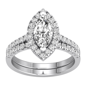 Anillo de Bodas de Lujo para Mujer, Oro Sólido de 9K, Oro Amarillo y Blanco, 1.66 Quilates, Claridad VS, Color EF, Diamante Cultivado en Laboratorio, Certificado IGI - Product Image 2