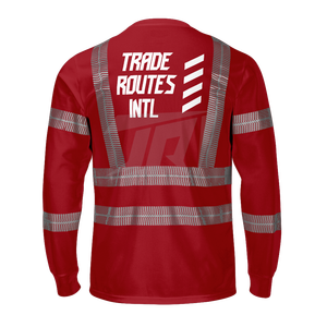 Ensemble de vêtements de travail industriels de marque personnalisée vêtements de sécurité réfléchissants bavoir en polyester personnalisé boutonné équipage global réfléchissant - Product Image 3