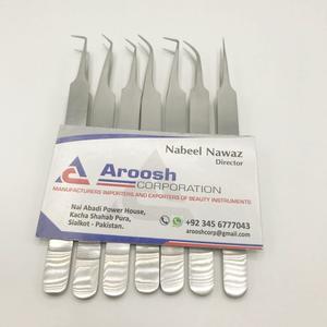 Ensemble de pinces à épiler en acier inoxydable de couleur de logo personnalisé de haute qualité professionnel pointe pointue durable de haute qualité - Product Image 4