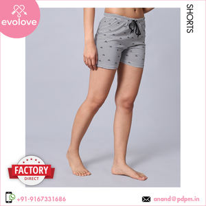 Ladies 100% Cotton Night Wear Shorts Loose Fit Comfort for Summer Single Jersey Vêtements de nuit pour femmes à prix compétitif - Product Image 5