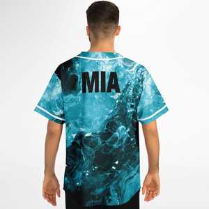 Camiseta de béisbol con estampado de agua sublimado personalizado unisex, ropa deportiva con diseño personalizado/nombre de marca al por mayor - Product Image 4