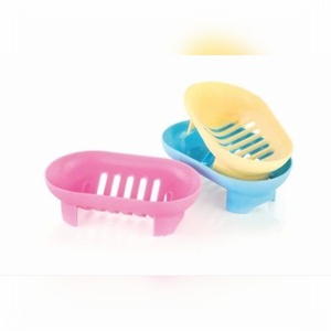 Porte-savon ovale simple en plastique, multicolores, qualité supérieure, pour la maison, l'hôtel, le bureau, la salle de bain, multi-usages, fabriqué en Inde - Product Image 1