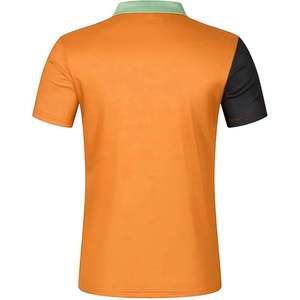 T-shirt d'été en polyester/coton pour hommes, couleur unie, tissu tricoté brodé anti-rides, fourniture OEM pour polos - Product Image 2