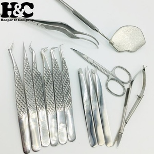 New Professional Eyelash <b>Tweezers</b> Silver Stainless Steel Customizable Color Logo Durable Anti-Magnetic Eyelash <b>Tweezers</b> mink - Product Image 5