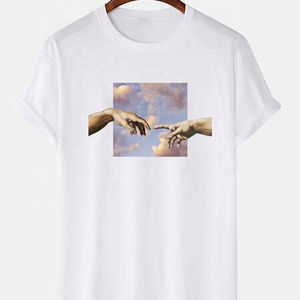 เสื้อยืดผ้าฝ้ายสำหรับผู้ชายเสื้อยืดผ้าไมโครไฟเบอร์พิมพ์ลายดิจิทัลแบบใหม่ - Product Image 2