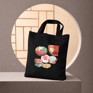 กระเป๋าผ้าแคนวาส Truong Gia ขนาด 33x38 ซม. ลายพิมพ์เค้กแบบดั้งเดิม ปิดด้วยซิป สไตล์ลำลองสำหรับเดินทาง - Product Image 3