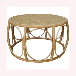 Premium Handwoven Rattan & Natural Wood Coffee <b>Table</b> Durable, Sleek, and <b>Space</b>-<b>Saving</b> A Trendy Centerpiece for Stylish Interiors - Product Image 5
