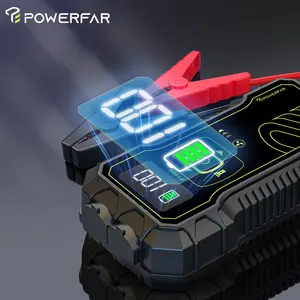 Powerfar catu daya starter darurat portabel mobil, perangkat starter jump dan Inflator 20000mah