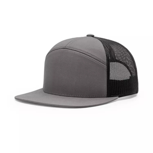 2025 vente en gros personnalisé maille Patch Logo 7 panneau noir camouflage Hip Hop plage cyclisme Snapback camionneur chapeaux pour adultes avec Logo personnalisé - Product Image 3