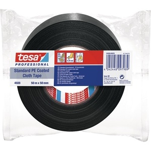 เทปผ้าสีดำ TESABAND ขนาด 50 ม. ยาว 50 มม. กว้าง มาตรฐาน 4688 ม้วนเทปกาวสำหรับสำนักงาน - Product Image 1
