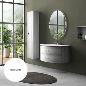 Gineva modello lavello da bagno con due cassetti dimensioni bianco lucido 91,5x51 xh47 Cm - Product Image 4