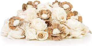 Assortiment mixte de fleurs en bois de Sola pour la décoction et le désherbage Décoration Diya Craft Assortiment mixte de fleurs en bois de Sola - Product Image 5