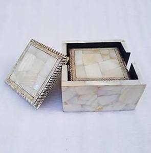 Sous-verre incrusté de nacre de couleur personnalisée incrustation d'os de style classique pour un usage domestique - Product Image 5